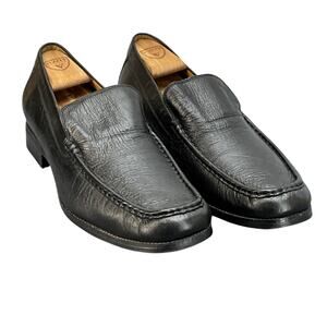 Abeo B.I.O Black Leather Slip On Block Heel Casual Professional Loafer Men 11